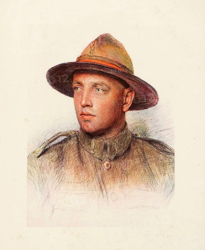 The Allies in the First World War, British Empire, New Zealand Sergeant, Otago Regiment, NZEF (GA McChesney from Invercargill, New Zealand) ., Historical, digitally restored reproduction from a 19th century original, Record date not stated