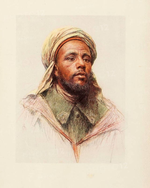 The Allies in the First World War, France, Sharpshooter of the Moors, Atlas Ouled Zigiane, Historical, digitally restored reproduction from a 19th century original, Record date not stated, Europe