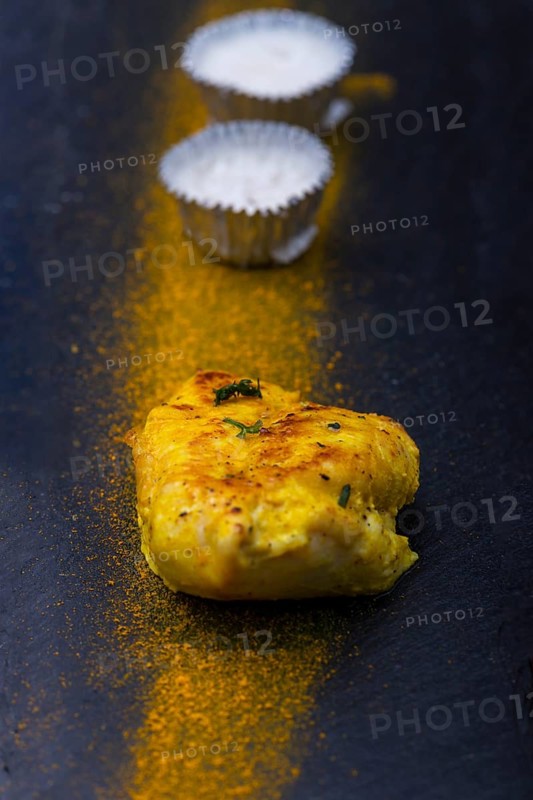 Grilled chicken with curry powder