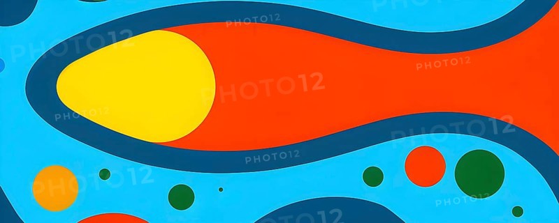 Abstract organic shapes converge in a kaleidoscope of vibrant colors in a minimalist design, AI generated