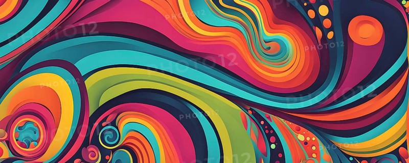 Abstract organic shapes converge in a kaleidoscope of vibrant colors in a minimalist design, AI generated