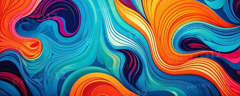 Abstract organic shapes converge in a kaleidoscope of vibrant colors in a minimalist design, AI generated
