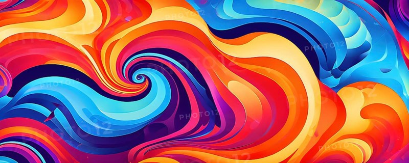 Abstract organic shapes converge in a kaleidoscope of vibrant colors in a minimalist design, AI generated