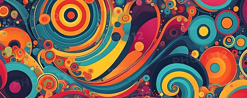 Abstract organic shapes converge in a kaleidoscope of vibrant colors in a minimalist design, AI generated