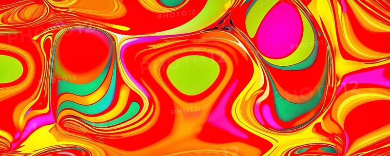 Abstract organic shapes converge in a kaleidoscope of vibrant colors in a minimalist design, AI generated