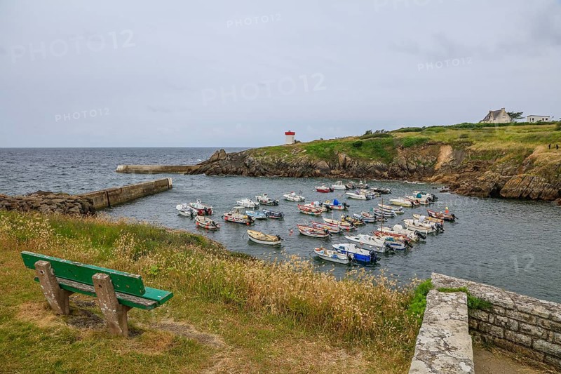 Natural harbour Port de Pors Poulhan, Plouhinec, department Finistere Penn ar Bed, region Bretagne Breizh, France, Europe