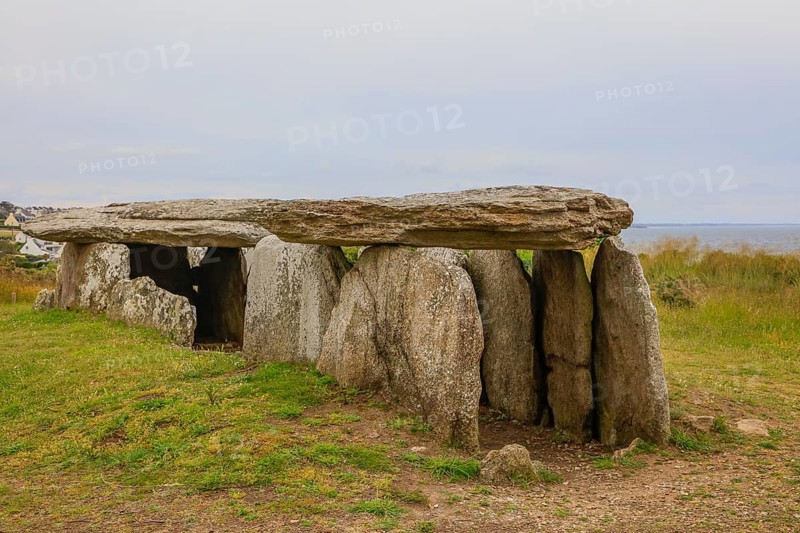 Menez Dregan prehistoric archaeological site, Plouhinec, Finistere Penn ar Bed department, Brittany Breizh region, France, Europe