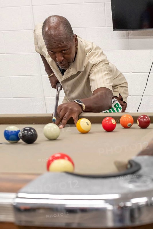 Detroit, Michigan, Pool competition at the Detroit Senior Olympics. The three-day competition for residents over 50 was organized by the city's Parks and Recreation Division