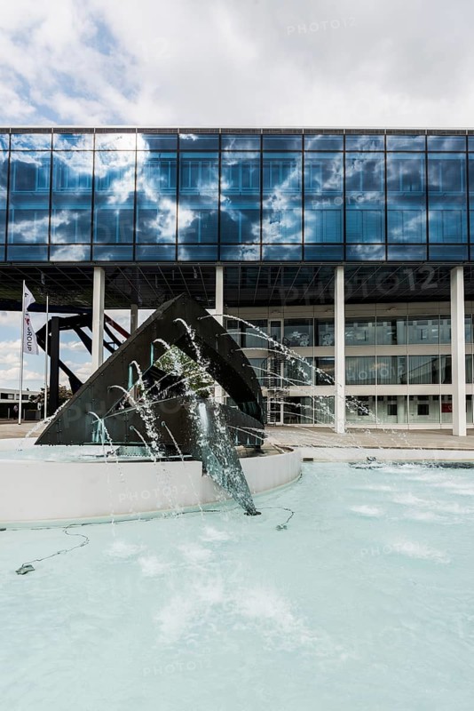 Würth administration building, sculpture Robert Jacobsen, Gaisbach, Künzelsau, Baden-Württemberg, Germany, Europe