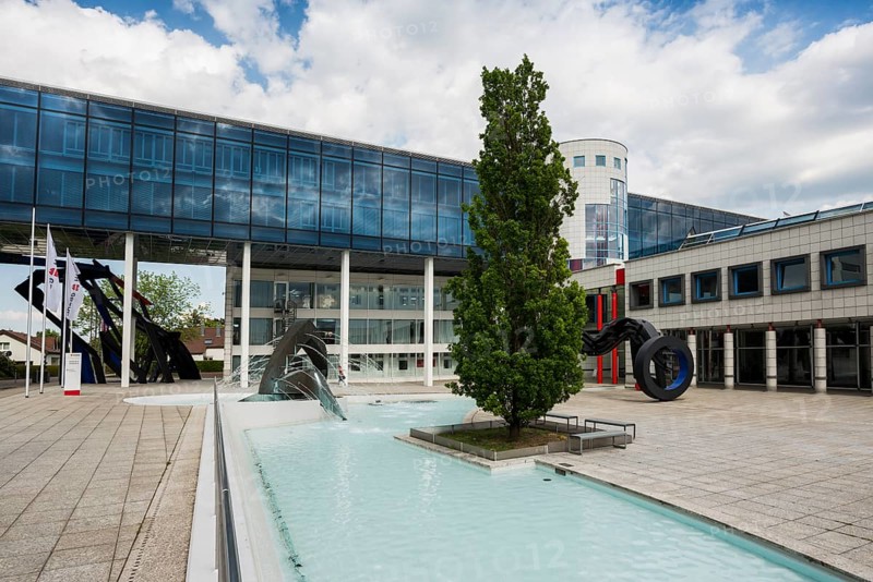 Würth administration building, sculpture Robert Jacobsen, Gaisbach, Künzelsau, Baden-Württemberg, Germany, Europe