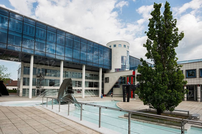 Würth administration building, sculpture Robert Jacobsen, Gaisbach, Künzelsau, Baden-Württemberg, Germany, Europe