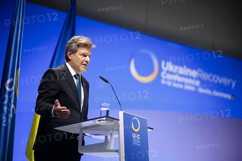 Ukraine Recovery Conference URC in Berlin. Robert Habeck (Alliance 90/The Greens), Federal Minister for Economic Affairs and Climate Protection and Vice-Chancellor. 'ÄôPhoto taken as Official Photographer'Äô