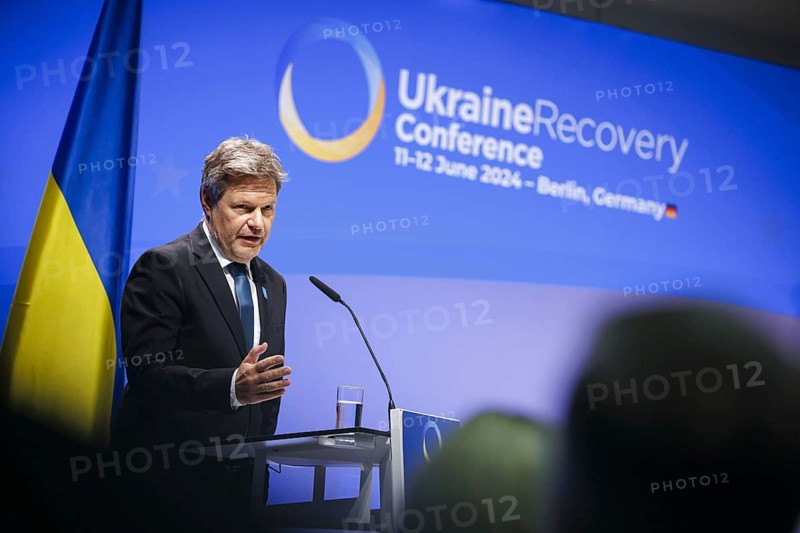 Ukraine Recovery Conference URC in Berlin. Robert Habeck (Alliance 90/The Greens), Federal Minister for Economic Affairs and Climate Protection and Vice-Chancellor. 'ÄôPhoto taken as Official Photographer'Äô