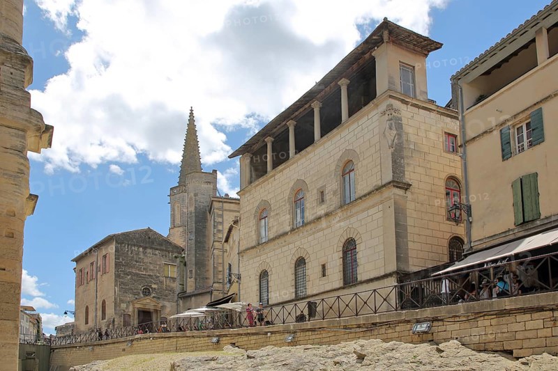Palais de Luppé and Collège Saint-Charles, Rond-Point des Arènes, Arenes, Luppe, College, School, Tower, Arles, Bouches-du-Rhône, Camargue, Provence, France, Europe