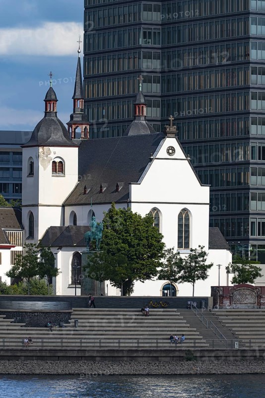 The monastery church of Alt St. Heribert is one of the 13 small Romanesque churches looked after by the Cologne Romanesque Churches Association, Cologne, North Rhine-Westphalia, Germany, Europe