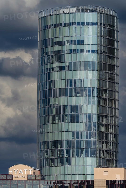 LVR Tower, Cologne Triangle, headquarters of the European Aviation Safety Agency, EASA, and Hyatt Regency Hotel in Deutz, Cologne, North Rhine-Westphalia, Germany, Europe