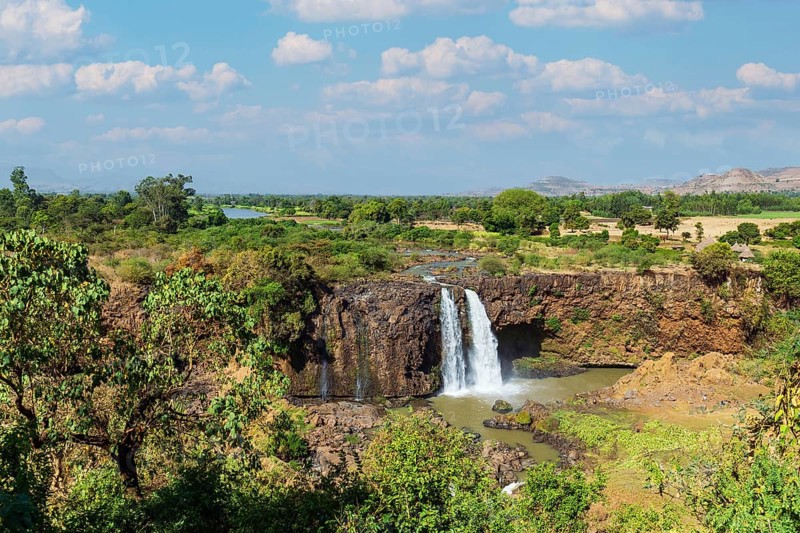 African Blue Nile Falls, Tis Issat with low water