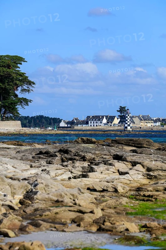 Ile-Tudy, seen from Loctudy, department Finistere Penn ar Bed, region Bretagne Breizh, France, Europe