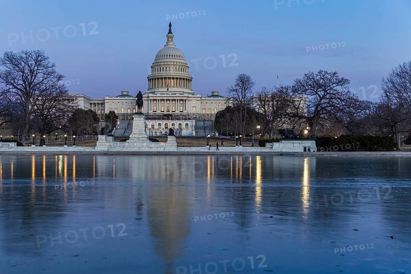U.S. Capitol Building in Winter, DC