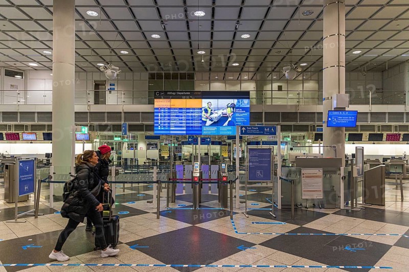 Iinterior shot of Terminal 1, Munich Airport