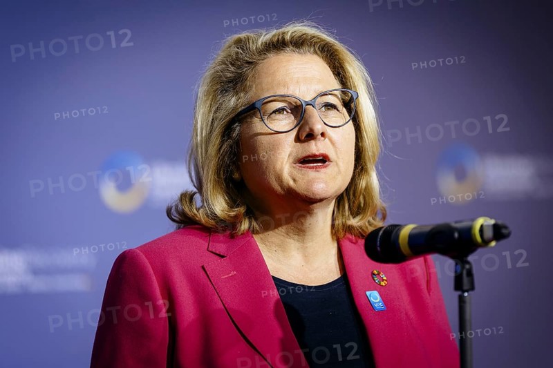 Svenja Schulze (SPD), Federal Minister for Economic Cooperation and Development, pictured at the Ukraine Recovery Conference URC in Berlin.