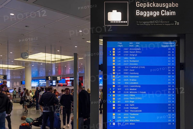 Munich airport, luggage waiting area