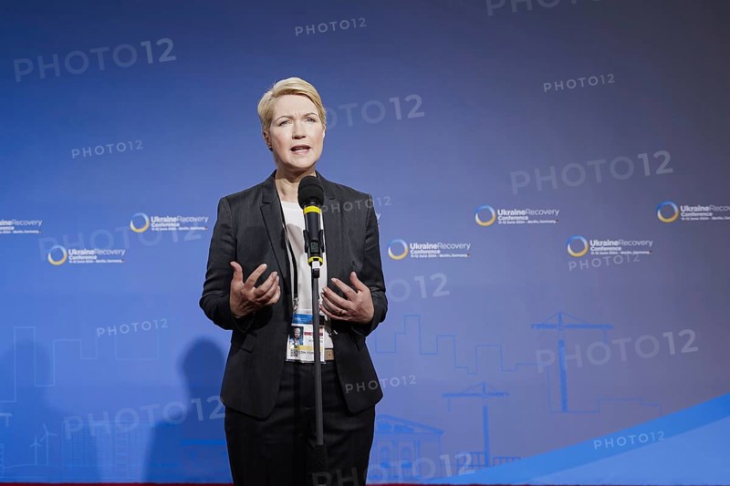 Manuela Schwesig, SPD, Minister President of Mecklenburg-Western Pomerania, President of the Bundesrat, Ukraine Recovery Conference URC in Berlin.