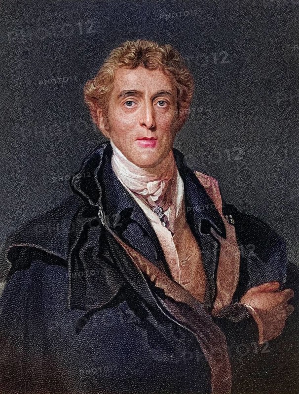 Arthur Wellesley, 1st Duke of Wellington, 1769-1852, British soldier and statesman. Painted by T. Woolnoth after Sir T. Lawrence. From the book National Portrait Gallery Volume I, published in 1830, digitally restored reproduction from a 19th century original, record date not stated
