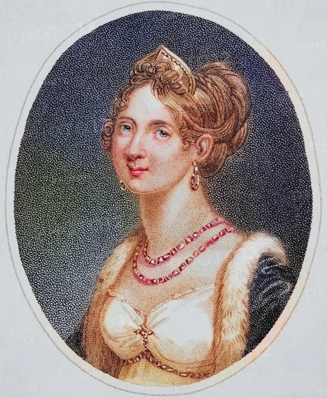 Marie Louise, Empress of the French, Duchess of Parma, Piacenza and Guastalla, 1791-1847, second woman of Napoleon I. Copper engraving by Heath, digitally restored reproduction from a 19th century original, record date not stated