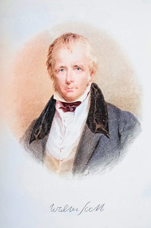 Sir Walter Scott, 1771-1832, Scottish novelist, poet, historian and biographer, digitally restored reproduction from a 19th century original, Record date not stated