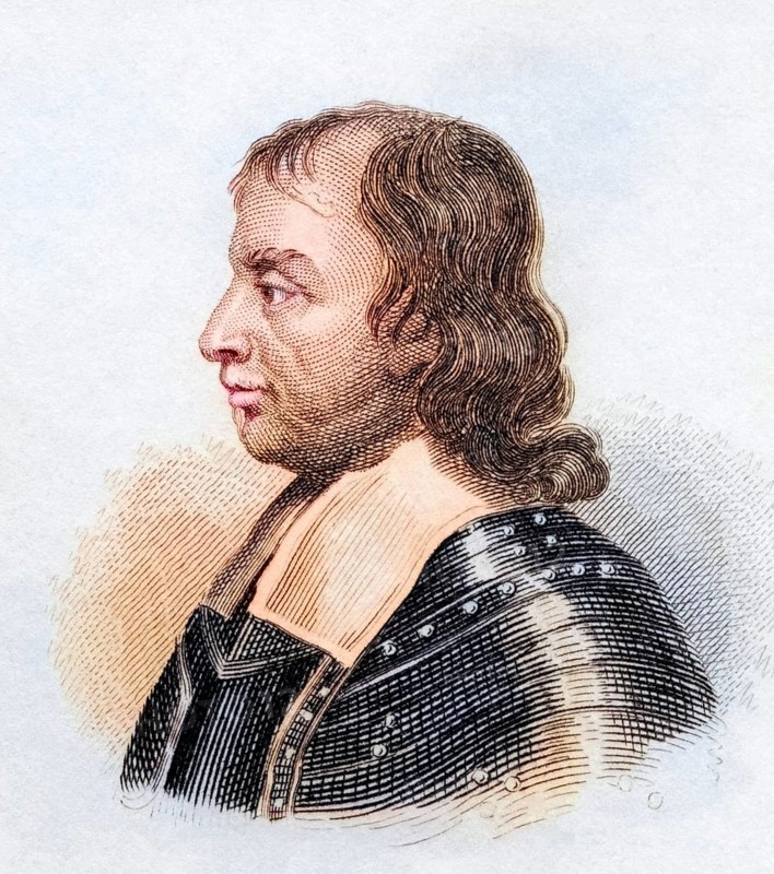 Oliver Cromwell, 1599 to 1658, English military and political leader, digitally restored reproduction from a 19th century original, Record date not stated