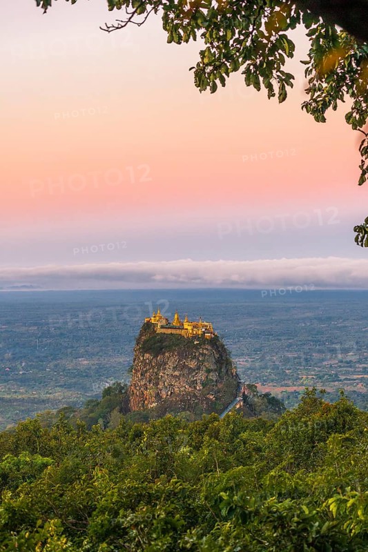 Sunrise at Mount Popa in Mynamar