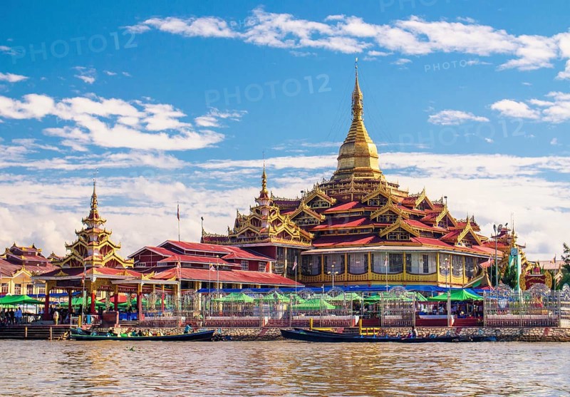 Pagoda at Inle lake in Myanmar