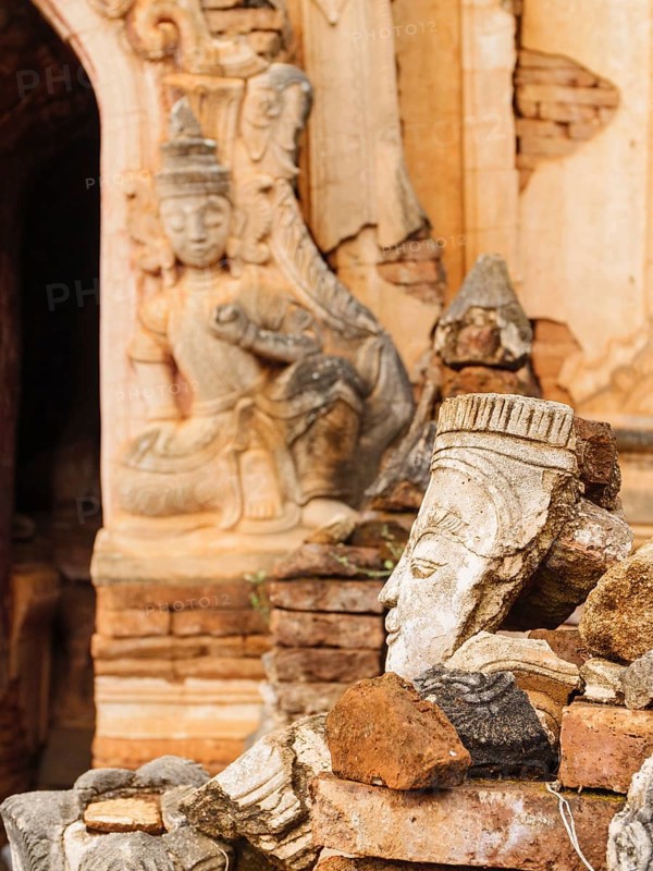 Ancient Stupa at Indein in Myanmar