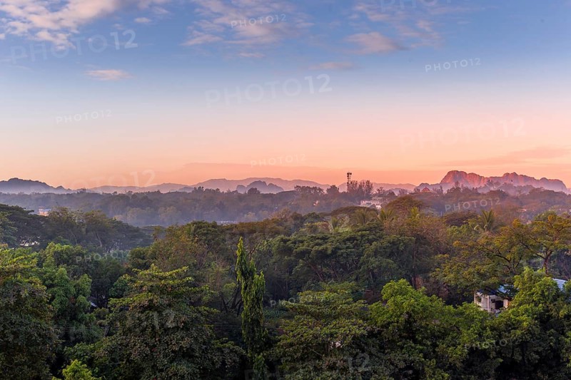 Early morning in Hpa-An, Myanmar, Asia