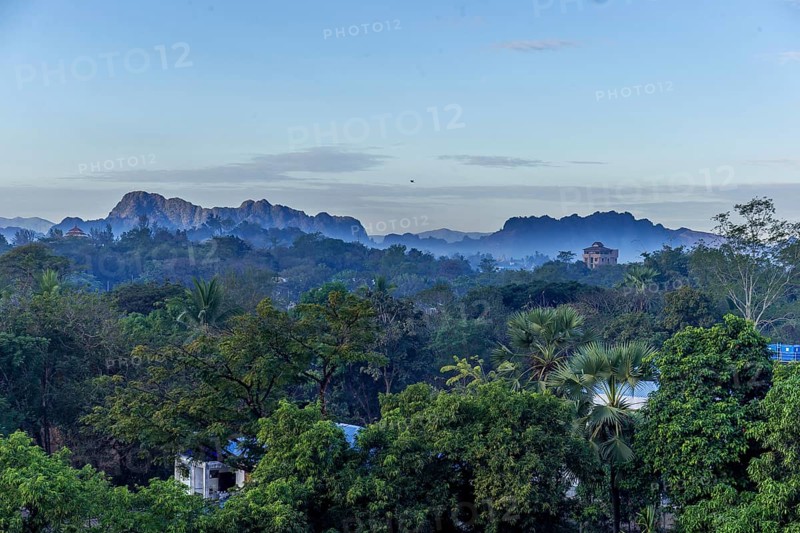 Early morning in Hpa-An, Myanmar, Asia