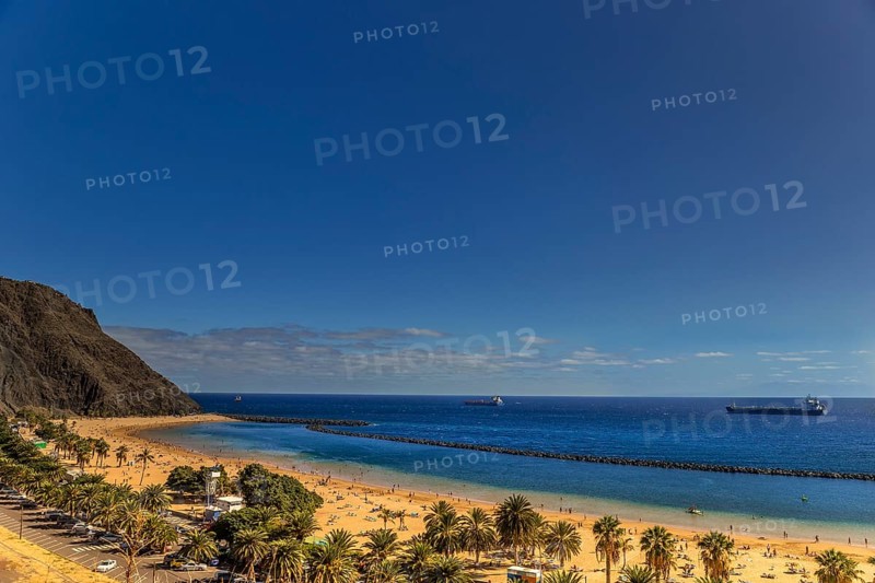 The beach of Las Teresitas, a famous beach near Santa Cruz de Tenerife