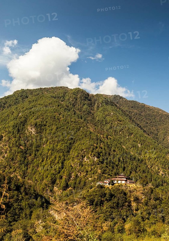 Bhutanese Dzong on a hilltop