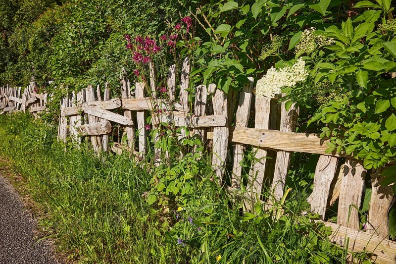 Old wooden fence in the historic district of Geschwend, Todtnau, Black Forest, district of Lorrach, Baden-Württemberg, Germany, Europe
