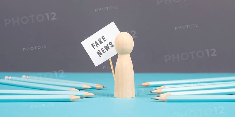 Fake News in progress, facts and propaganda, conspiracy theory concept, media and manipulation, mind control