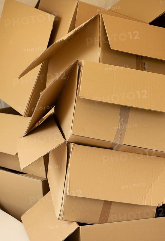 Many parcels standing in a warehouse, online shopping, transport industry, packaging, shipping company