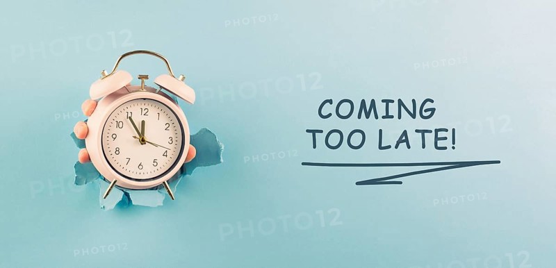 Alarm clock, coming too late, time management, reminder and planning, finish a deadline, timetable and stress, countdown