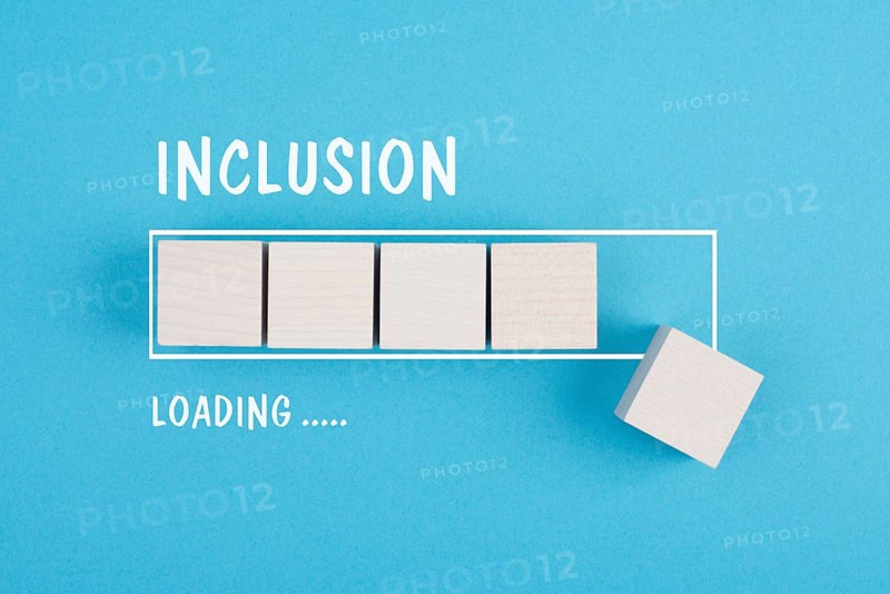 Inclusion loading, diversity, equity and human rights, fairness and respect, no discrimination and racism