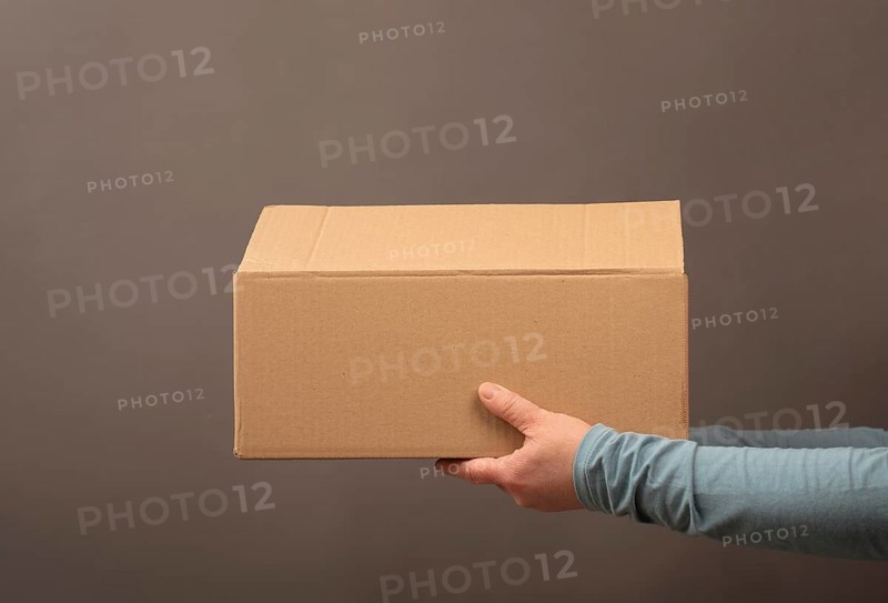 Delivering parcel, e-commerce and online shopping, transportation, shipment and logistic concept, post man worker