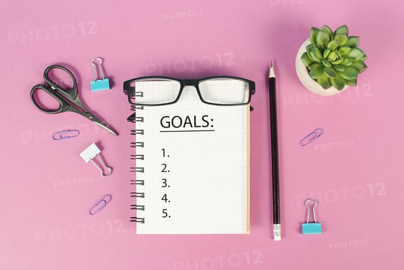 Goals, new year resolution, making plan for the future, business and education concept, lifestyle