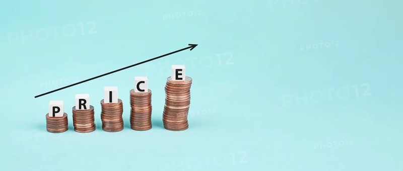 Inflation, recession and financial crash, euro cent coins, economic development and increasing prices, worthless money