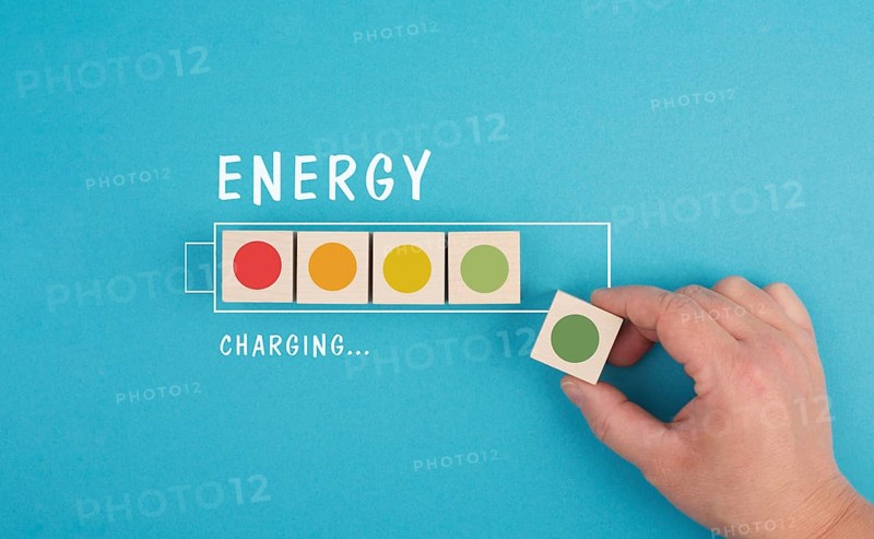 Battery charging, loading bar, gaining power, healthy lifestyle concept