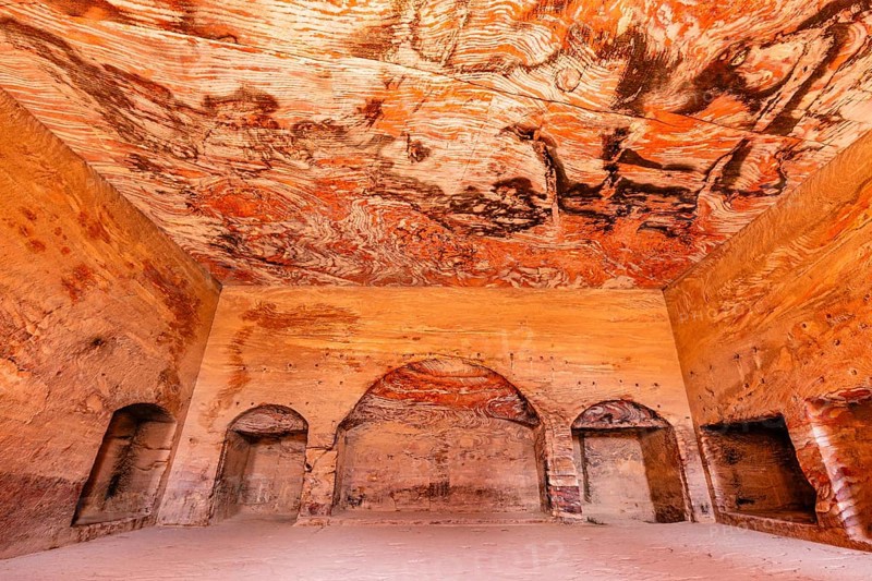 Inside the Urn Tumb, Petra, Jordan, Asia