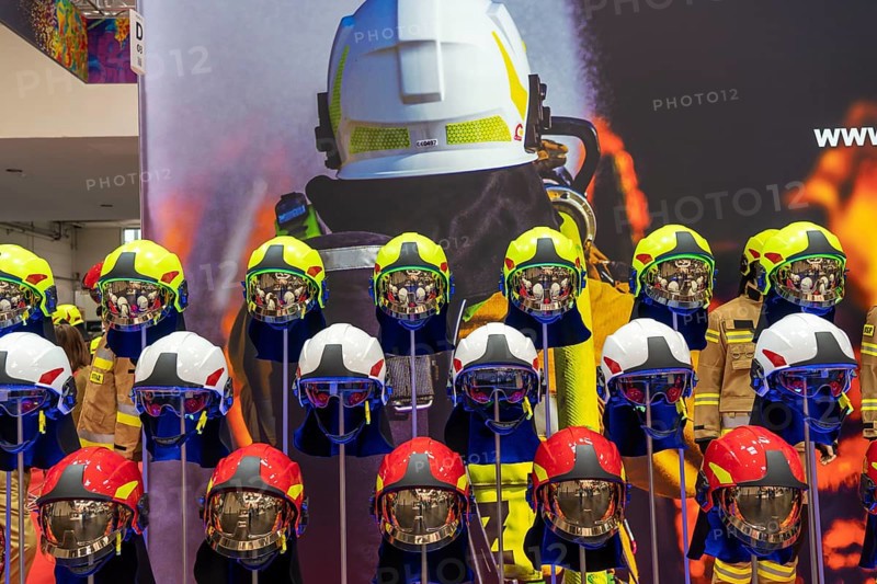 Interschutz 2022 trade fair in Hanover, the world's largest trade fair for fire, rescue and disaster control technology, equipment, over 1300 exhibitors from 50 countries, personal protective equipment