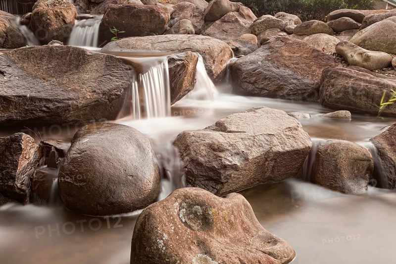Small waterfall on a mountain creek. Great Smoky Mountain National Park, Tennessee, USA, North America